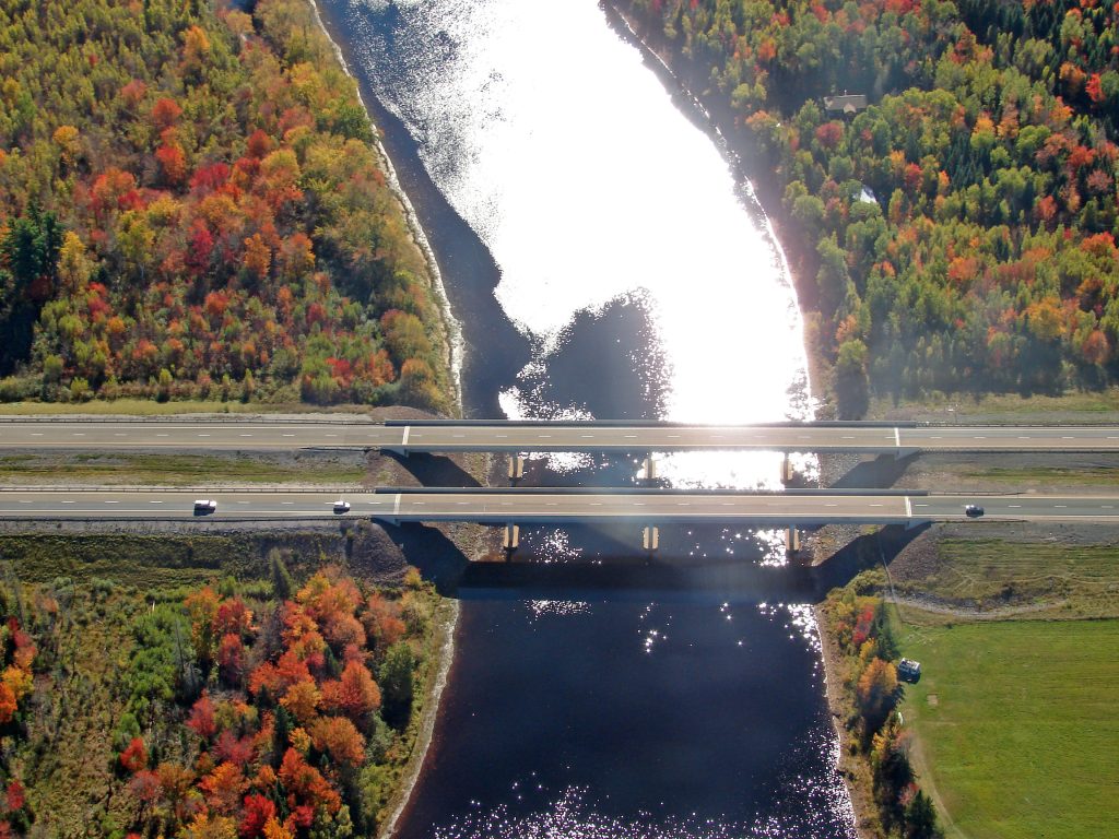 Fredericton-Moncton highway - Canada - Canaan River