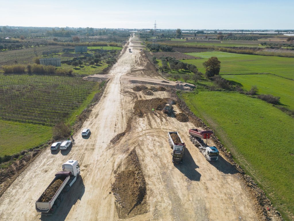 WOrks on Patras Pyrgos highway VINCI Highways Olympia Odos